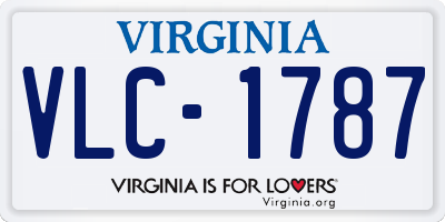 VA license plate VLC1787