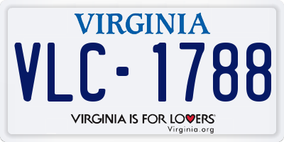 VA license plate VLC1788