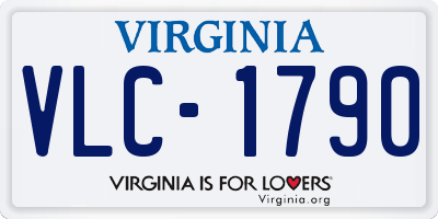 VA license plate VLC1790