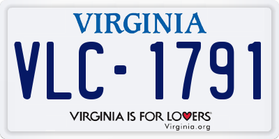 VA license plate VLC1791