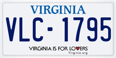 VA license plate VLC1795