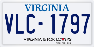VA license plate VLC1797