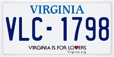 VA license plate VLC1798
