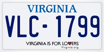 VA license plate VLC1799