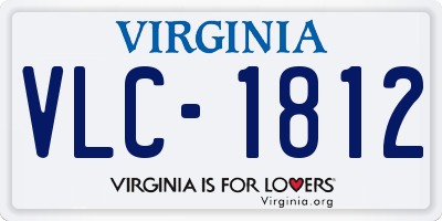 VA license plate VLC1812