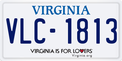 VA license plate VLC1813