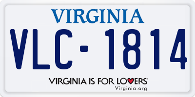 VA license plate VLC1814