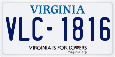 VA license plate VLC1816