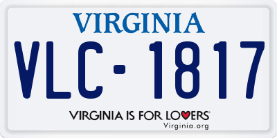 VA license plate VLC1817