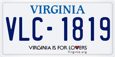 VA license plate VLC1819