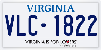 VA license plate VLC1822