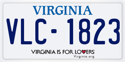 VA license plate VLC1823