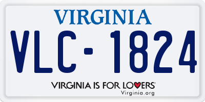 VA license plate VLC1824