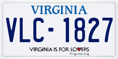 VA license plate VLC1827