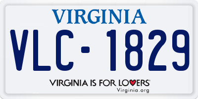 VA license plate VLC1829