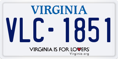 VA license plate VLC1851