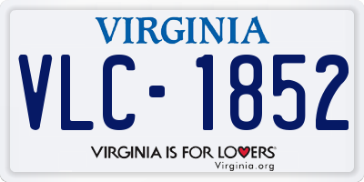 VA license plate VLC1852