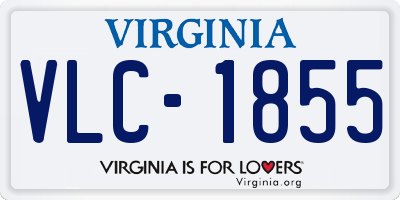 VA license plate VLC1855