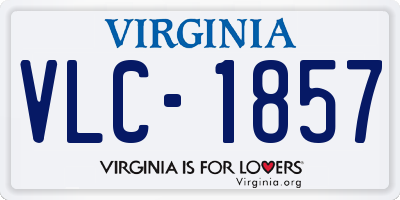VA license plate VLC1857