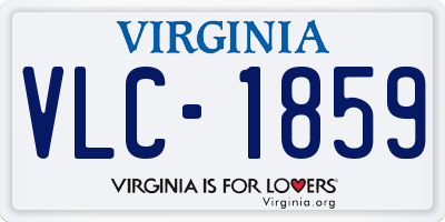 VA license plate VLC1859