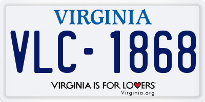 VA license plate VLC1868