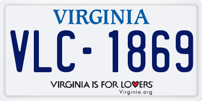 VA license plate VLC1869