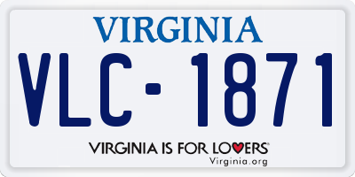 VA license plate VLC1871