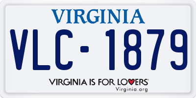 VA license plate VLC1879
