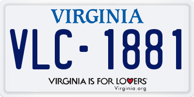 VA license plate VLC1881