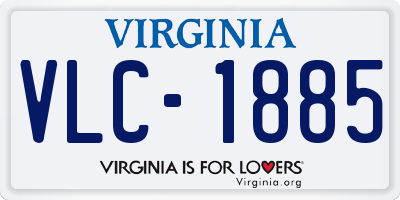 VA license plate VLC1885