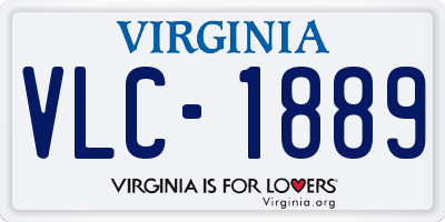 VA license plate VLC1889