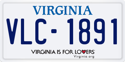 VA license plate VLC1891