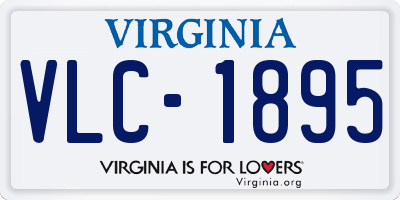 VA license plate VLC1895