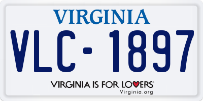 VA license plate VLC1897