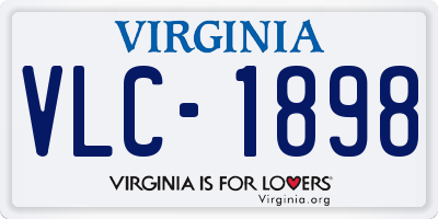 VA license plate VLC1898