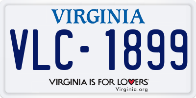 VA license plate VLC1899