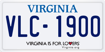 VA license plate VLC1900