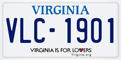 VA license plate VLC1901
