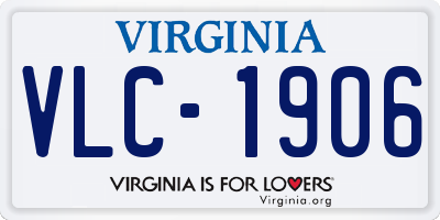 VA license plate VLC1906