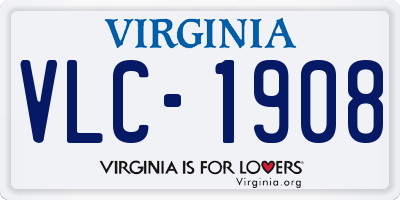 VA license plate VLC1908