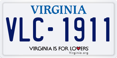 VA license plate VLC1911