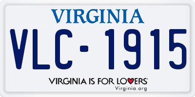 VA license plate VLC1915