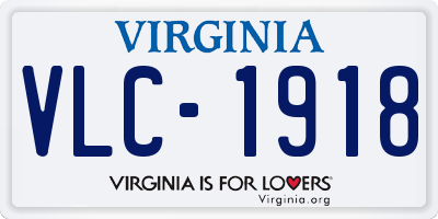 VA license plate VLC1918