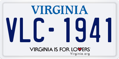 VA license plate VLC1941