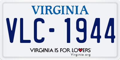 VA license plate VLC1944