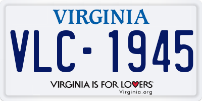 VA license plate VLC1945
