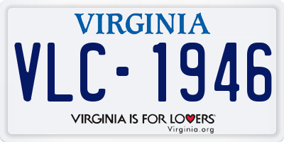 VA license plate VLC1946