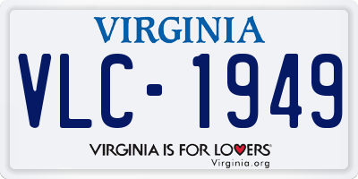 VA license plate VLC1949