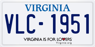 VA license plate VLC1951
