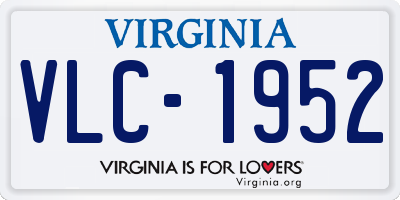VA license plate VLC1952